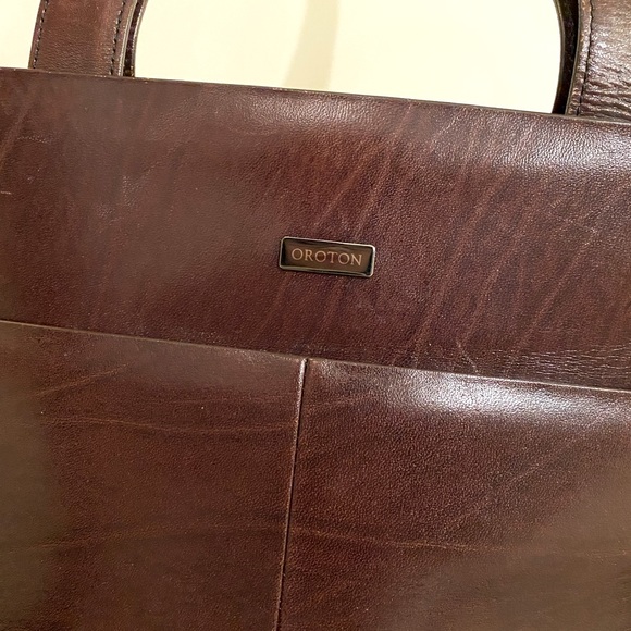 Vintage Oroton Oxblood Leather Tote Bag - Picture 2 of 4